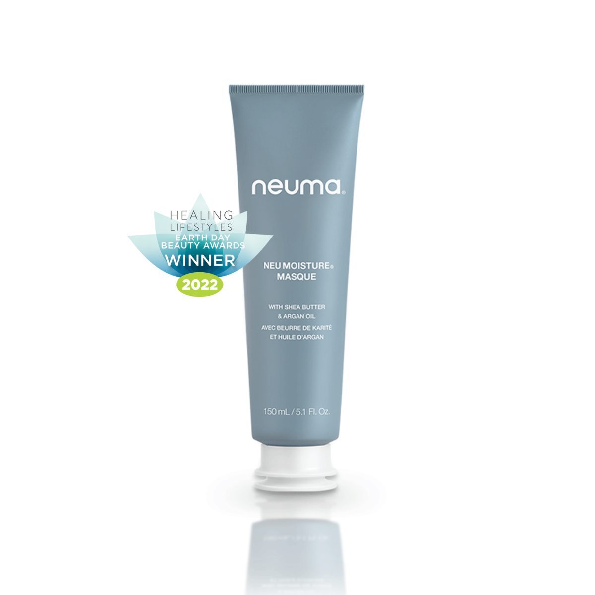 Neuma Moisture Masque tube, a hydrating hair treatment with lavender, mandarin, and vanilla, award-winning beauty product.