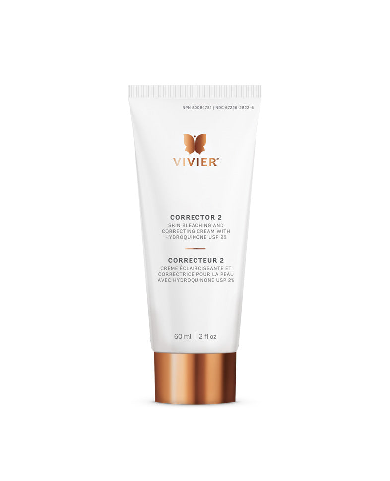 Vivier Corrector 2 skin brightening cream with Hydroquinone USP for dark spots and uneven skin tone, 60 ml.