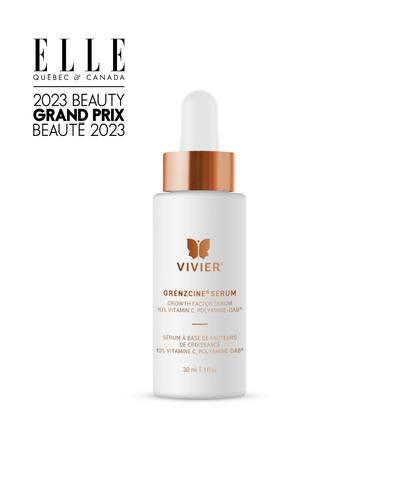 Vivier GrenzCine Serum with 10% Vitamin C and Polyamine Growth Factors, awarded 2023 Beauty Grand Prix.