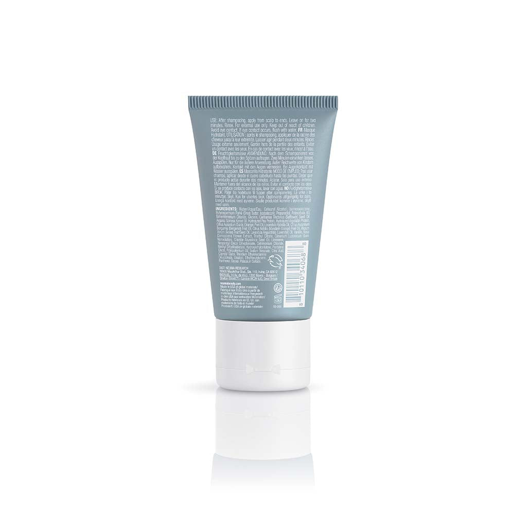 Neu Moisture Masque tube, ultra-rich hydrating treatment for hair with lavender, mandarin, and vanilla aroma.