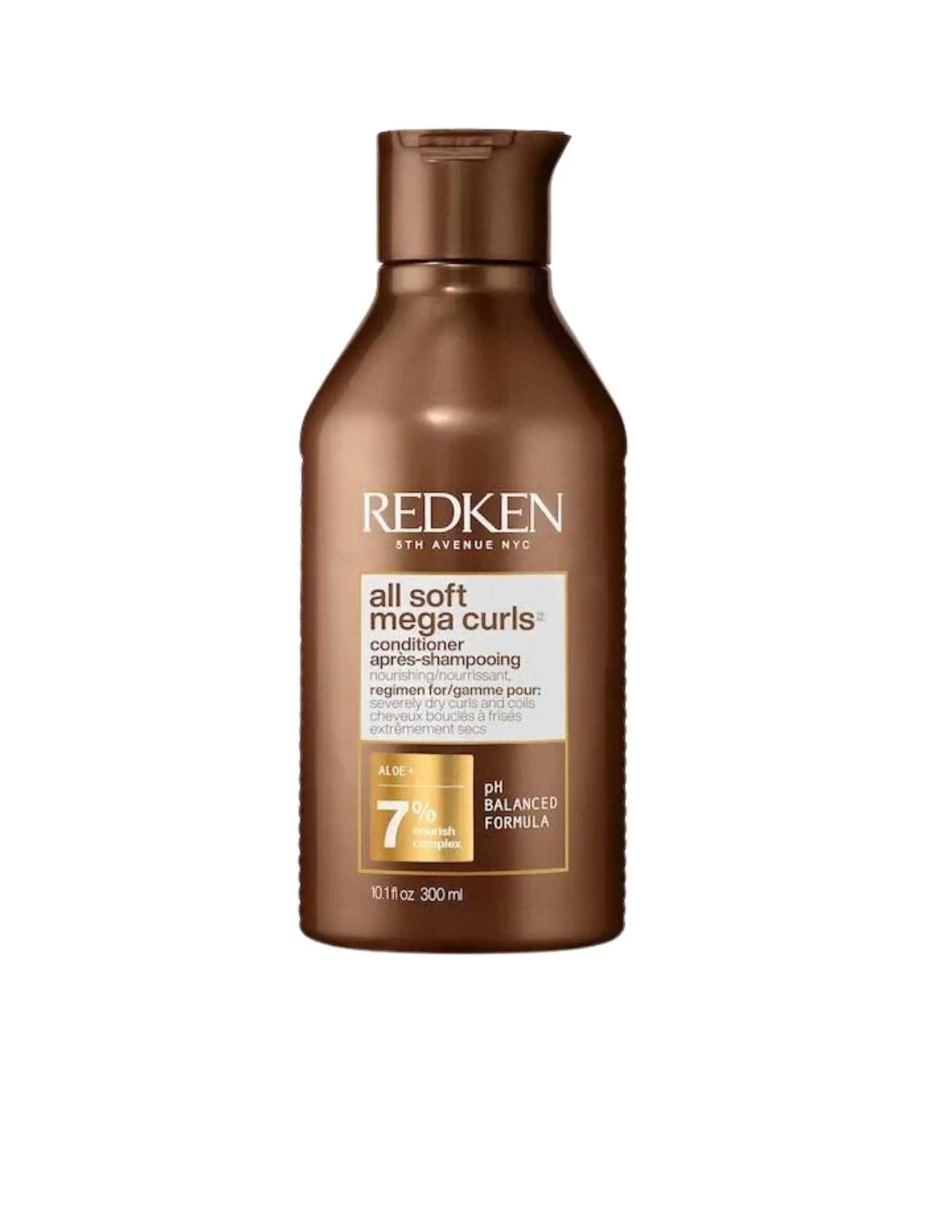 Redken All Soft Mega Curls Conditioner bottle designed for hydrating and defining curly hair.