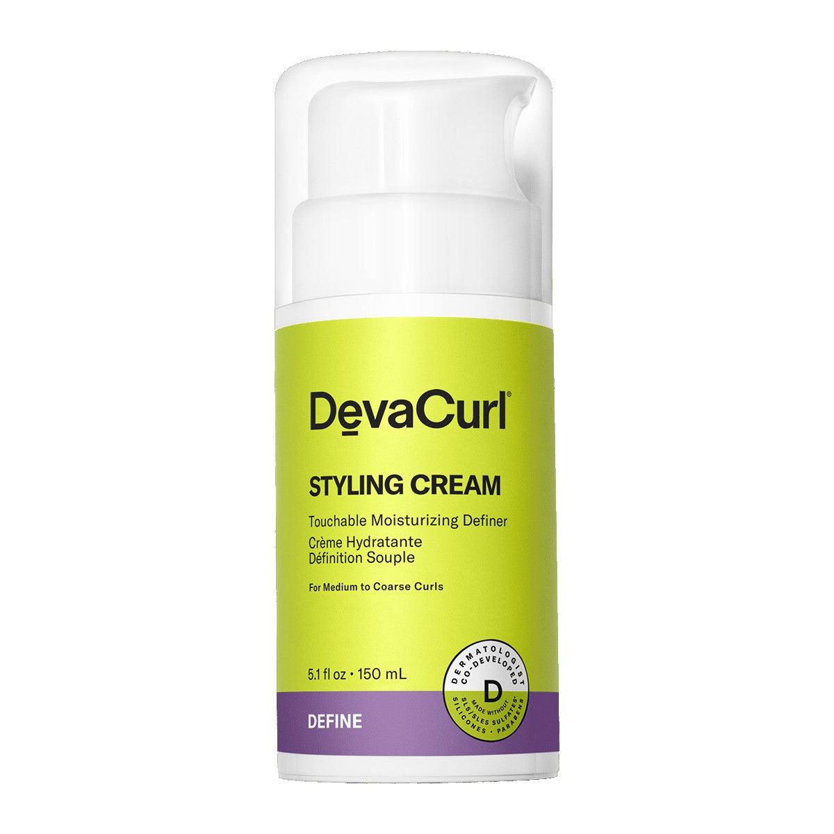 DevaCurl Styling Cream for Medium to Coarse Curls, 150ml - Touchable Moisturizing Definer for Hydrated and Defined Curls